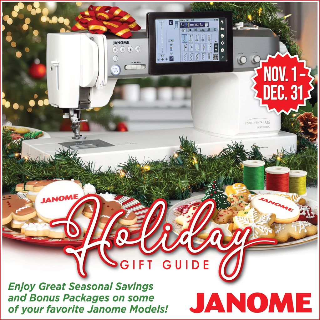 Please go to Janome.com to view the entire Holiday Catalog.