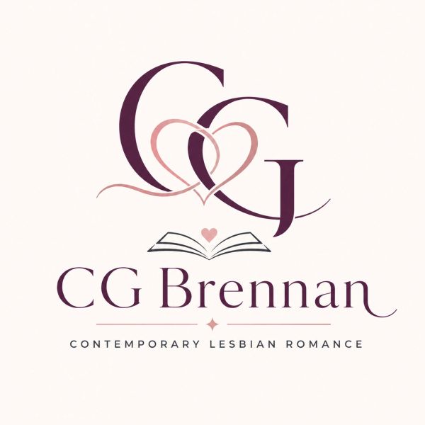 Elegant logo for CG Brennan, contemporary lesbian romance author.