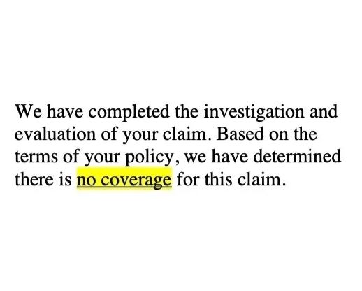 Denied Property Insurance Claim - Sato Law Firm can help you. 