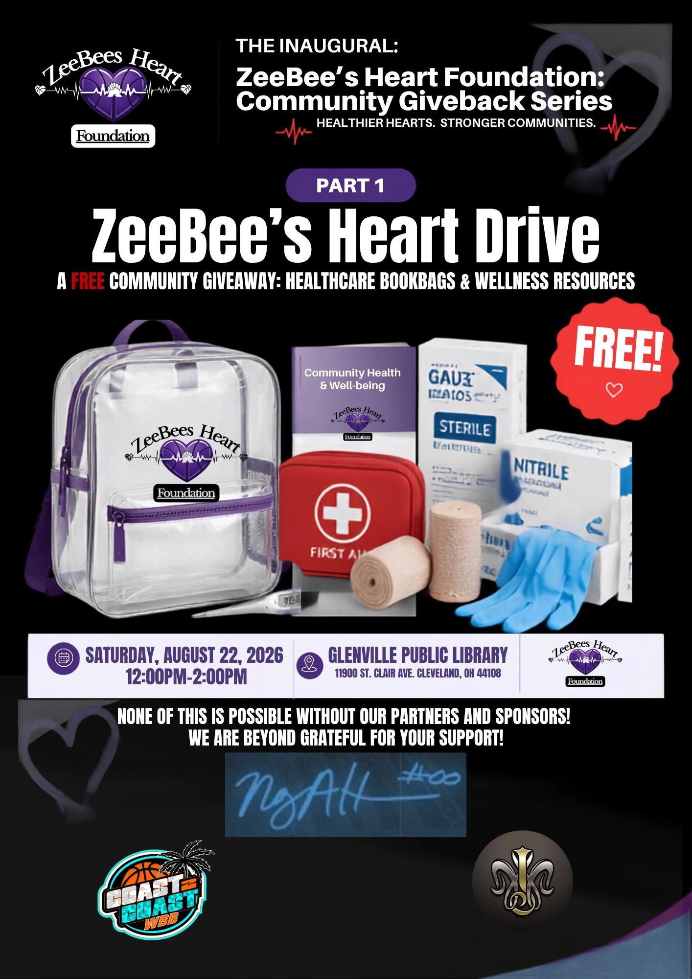 The Inaugural: ZeeBee’s Heart Foundation Community Giveback Series: ZeeBee’s Heart Drive 8/22/2026