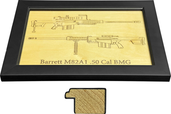 Picture of the M82A1 Barrett .50 cal rifle. A simple, minimal yet classic design.