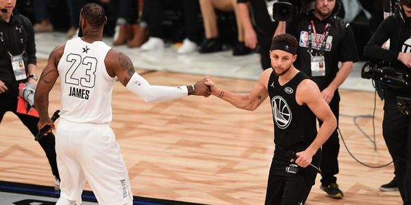 Photo: LeBron James and Stephen Curry at the 2018 NBA All Star Game Credit: © 2018 Getty Images