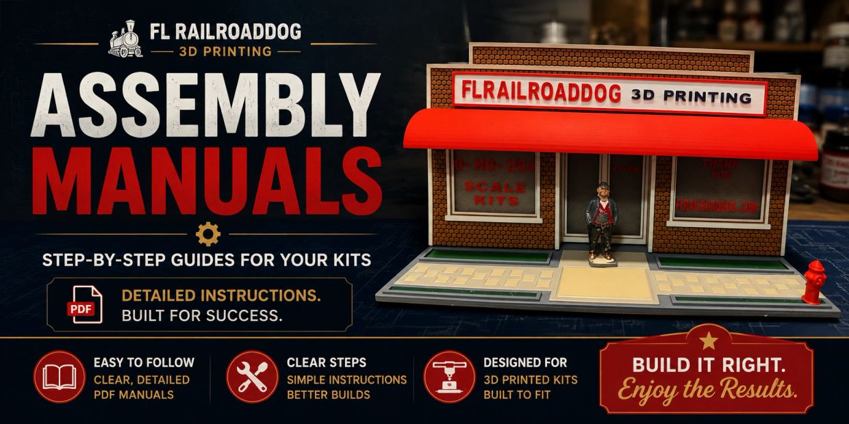 3D printing assembly manuals for FL RailroadDog kits.