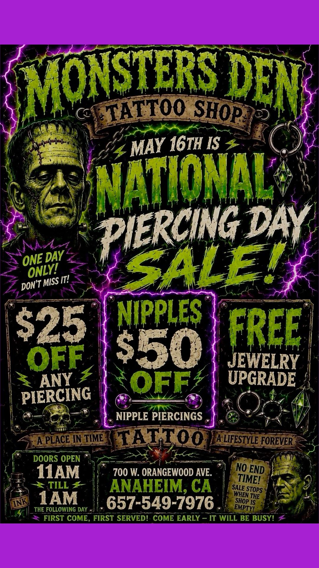 This Saturday, May 16th — don’t miss the biggest piercing event of the year!