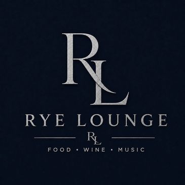 Logo for Rye Lounge featuring initials and tagline.