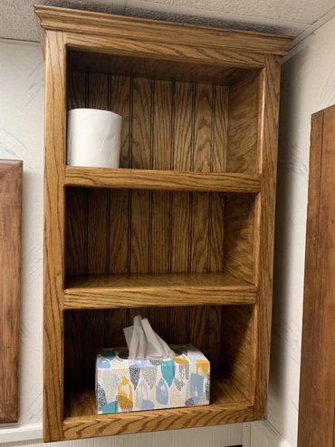 Oak bathroom cabinet 