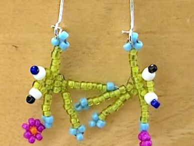 knot just beads
frog jewelry 
bug eye frogs
beaded earrings
funky jewelry
whimsy 
handmade jewelry
