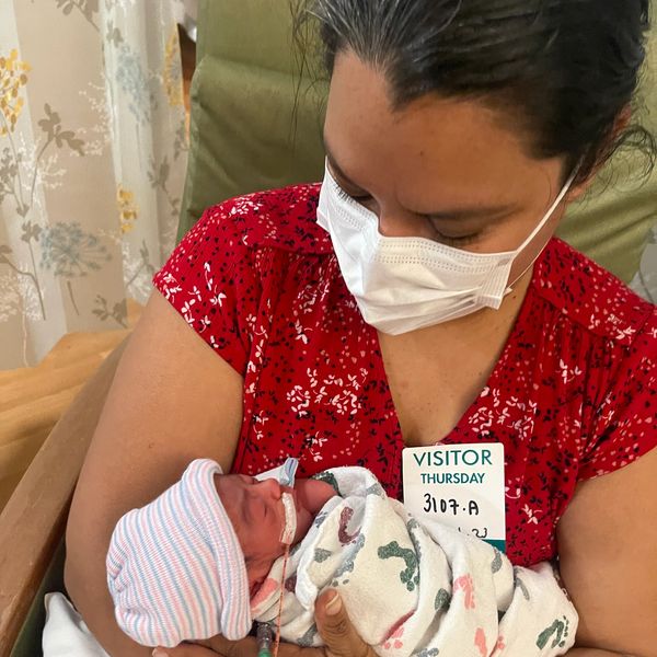 Fabiola and her grandson Daniel