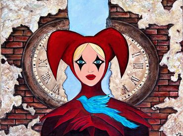 Title : "Little Witch"
Medium : Acrylic's on canvas 

