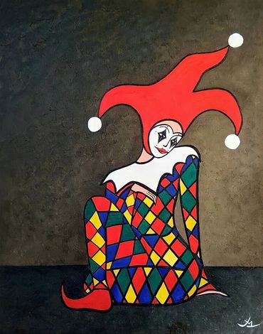 Title : "Arlequin"
Medium : Acrylic's on canvas 
