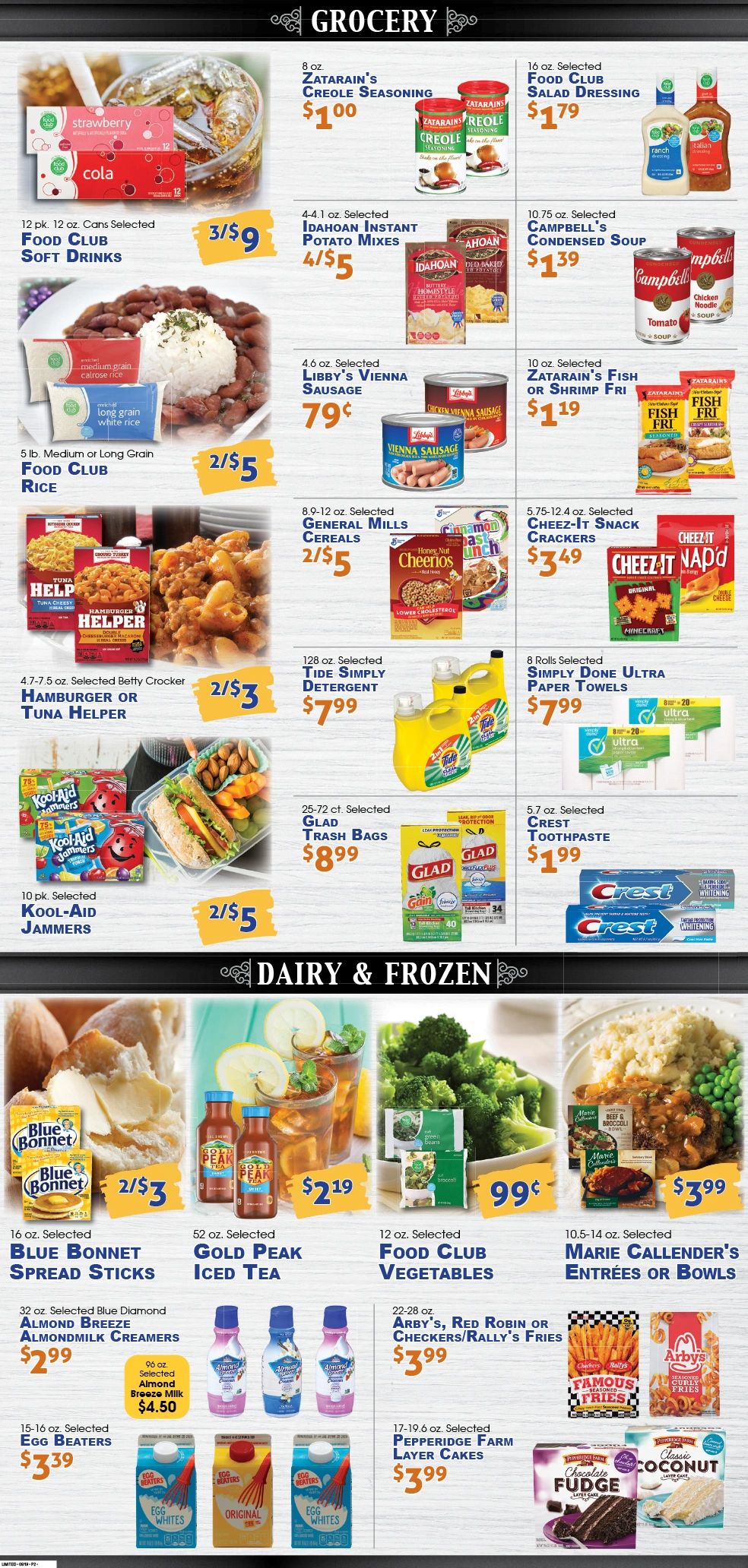 Village Market of Loreauville Advertisement, Sale Items