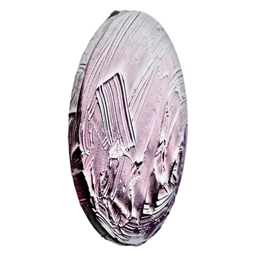 peinture ronde abstraite et tres expressive dans les tons de mauve pale