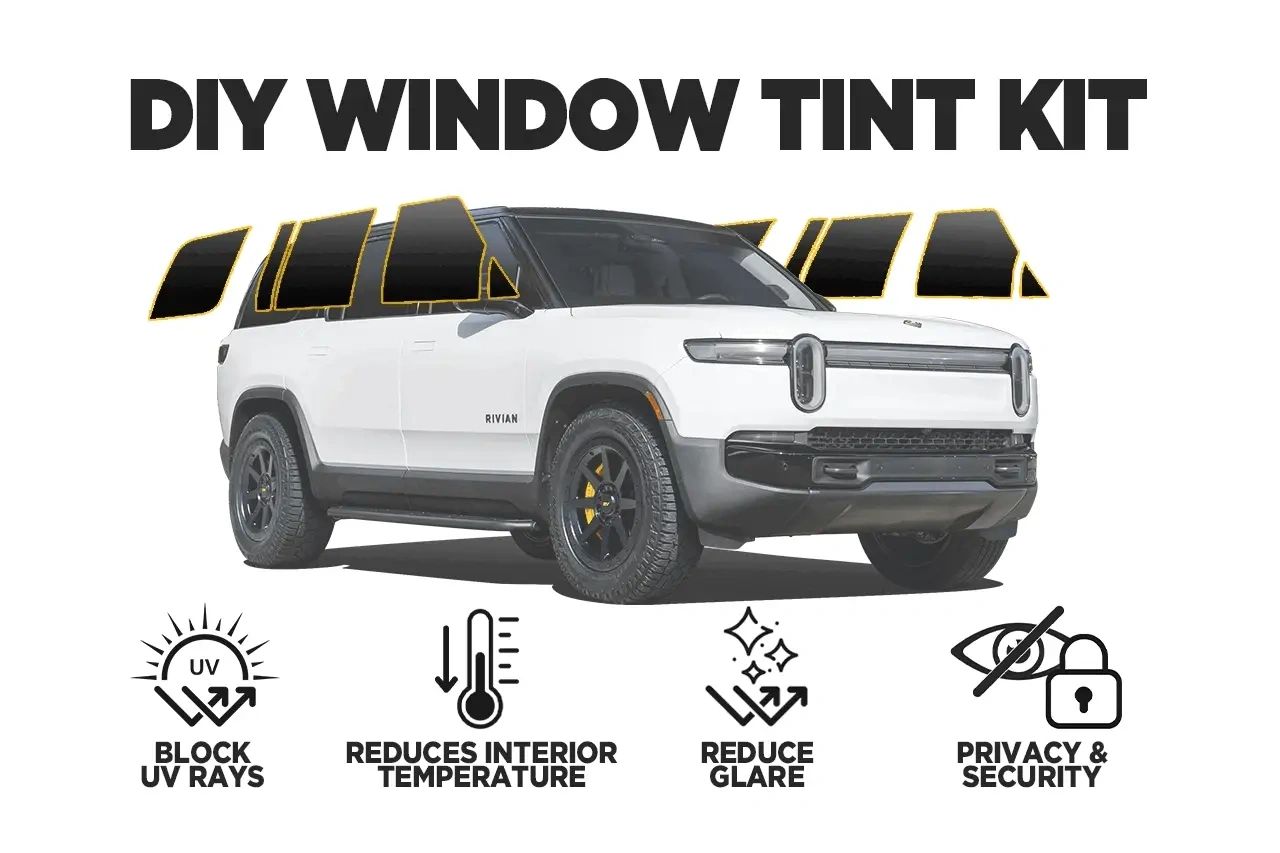 DIY window tint kit features for vehicles.