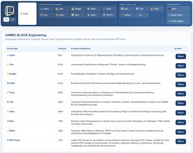 Hydrologischen Rückhaltebedarf errechnen, benötigten Module ermitteln, Layout und Budget in Echtzeit