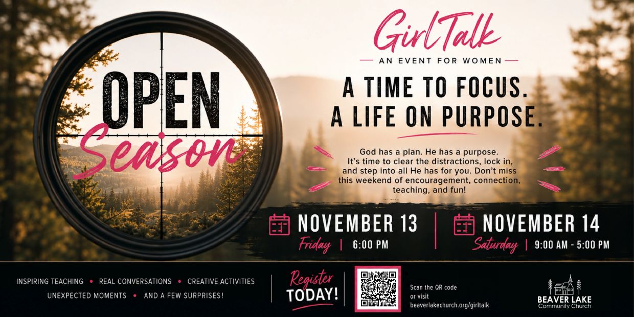 Flyer for Girl Talk event focusing on purpose and connection.