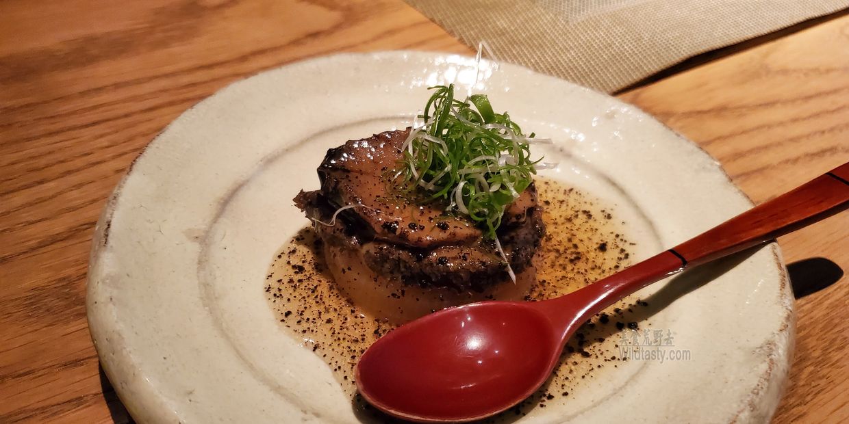 黑松露磯煮鮑魚, 美福晴山菜單, 台北美福大飯店, 美福大飯店, 美福飯店, 晴山日本料理, 美福晴山日本料理, 美福日本料理, 美福請山, 炭火割烹, 壽司割烹, 美福鐵板燒