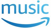 Amazon Music logo with blue text and smile arrow.
