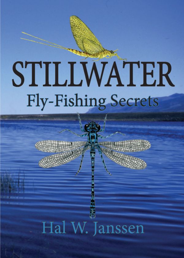 Book cover for Stillwater Fly-Fishing Secrets with aquatic insects and water background.