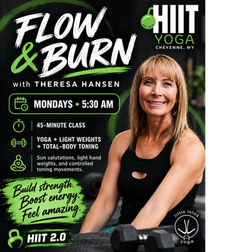 Morning Flow &amp; Burn class with Theresa Hansen at HIIT Yoga.