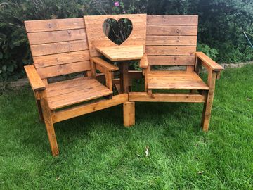Love chair - rustic reclaimed wood chair.
