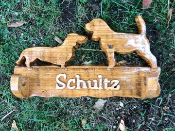 Personalised dog lead holder