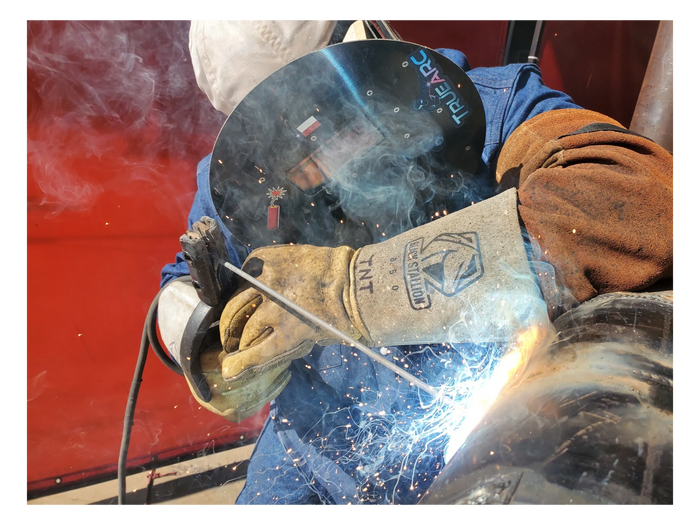 pipe welding with the SMAW (stick) process 