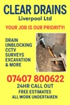 Clear Drains Liverpool Ltd
Your Job Is Our Priority 
30+ Years Ex