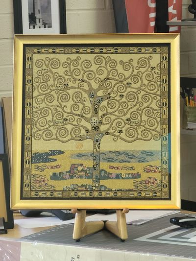 handmade tree of life from Italy custom framed at Frameworks Northwest