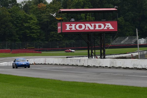 Second time ever racing cars. P1 for the win at historic Mid-Ohio Raceway in the rain.
