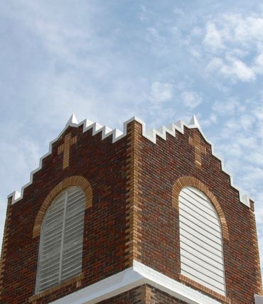 Original bell tower which was the source of water seepage
