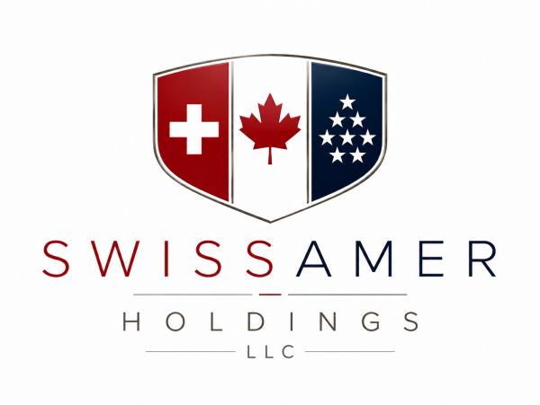SwissAmer Holdings LLC logo with a tri-shield design.