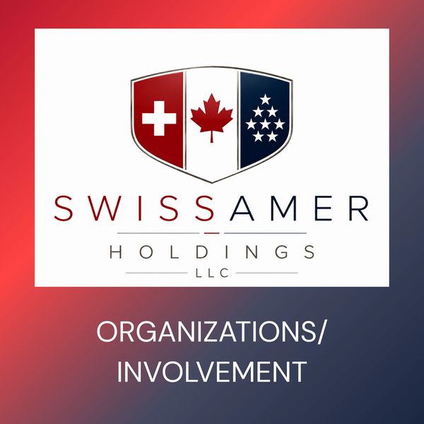 SwissAmer Holdings LLC logo with organization involvement text.