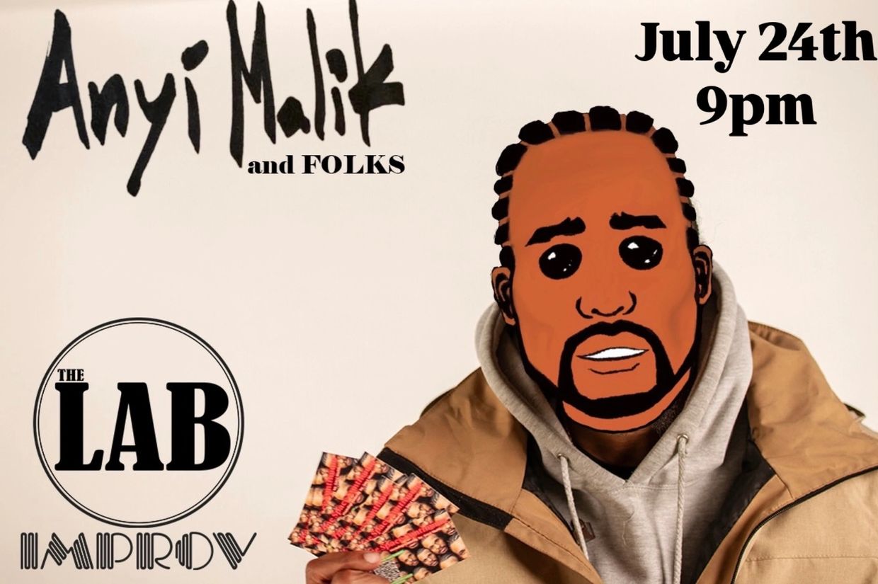 “Anyi Malik and Folks” comedy show at the Hollywood Improv Lab on July 24th 2025.