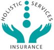 Logo with teal hands and circles representing holistic insurance services.