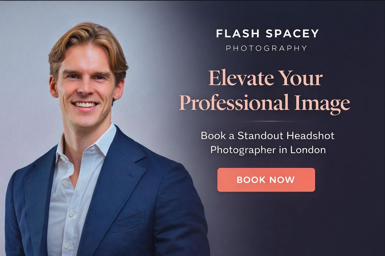 Book a Standout Professional Linkedin Headshot in London with Flash Spacey Photography