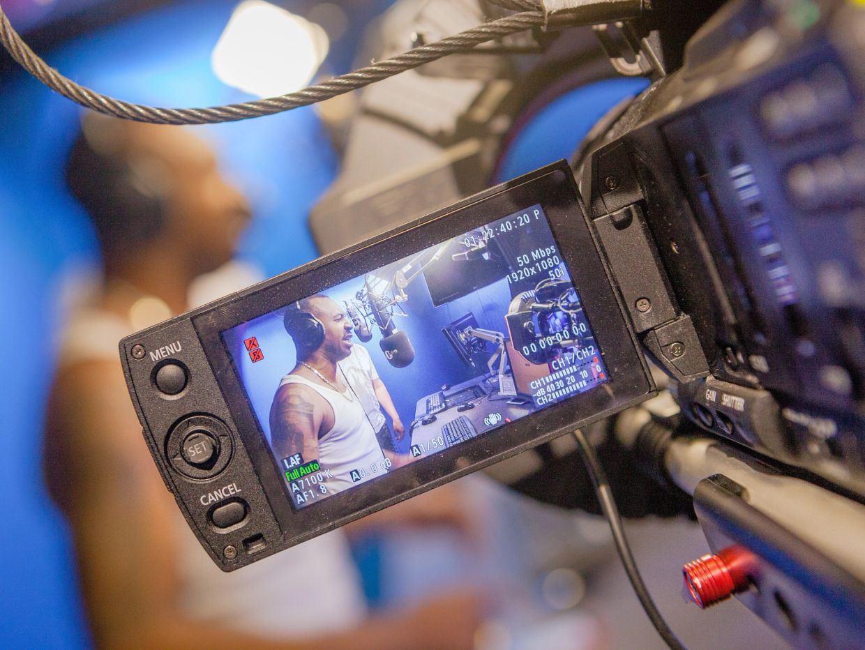 BTS of camera filming nasty jack at Radio 1xtra by flash spacey photography