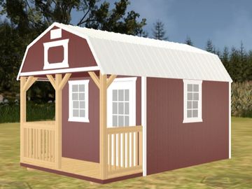 Lofted Barn Wood Cabin Building