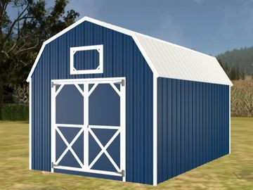 Metal Lofted Barn Building