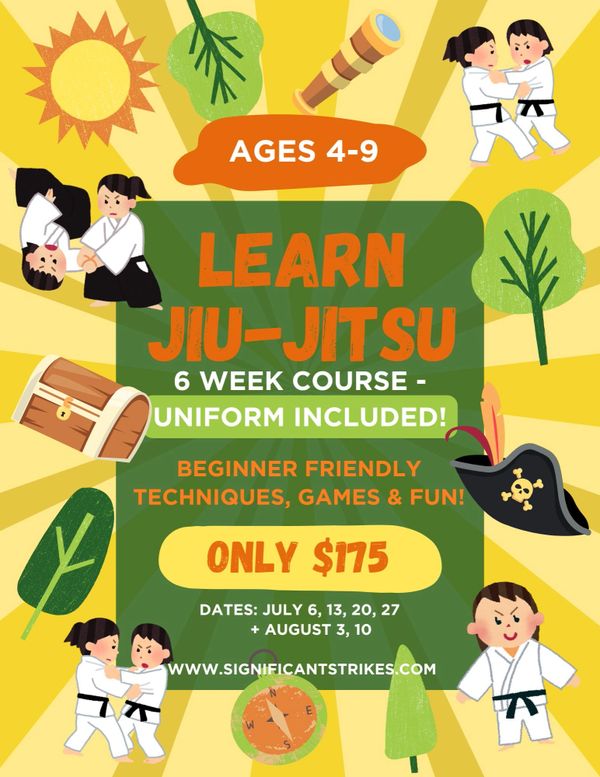Jiu-Jitsu course for kids ages 4-9 with uniform included, beginner-friendly, only $175.