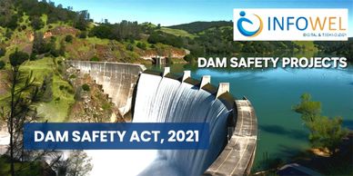 A dam with water overflowing, highlighting the Dam Safety Act 2021.