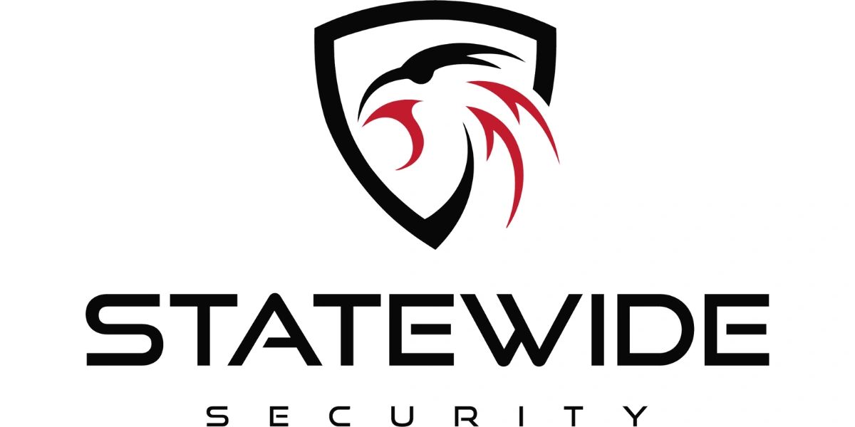 StateWide Security company logo featuring red eagle and shield emblem