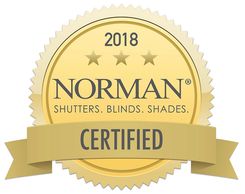 Certified Norman Shutter, Blinds, and Shades Dealer