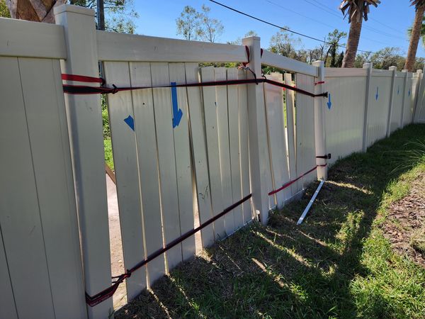 Storm-damaged fence, observation, home watch, Sun City Center, FL
