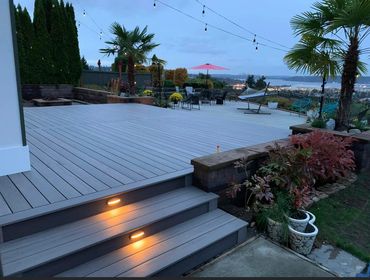 deck remodel with deck lights