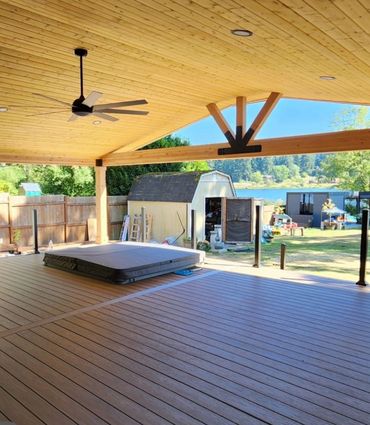 covered composite deck