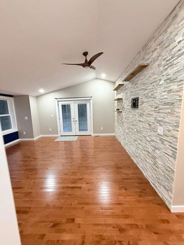 Complete home addition with finished interior.