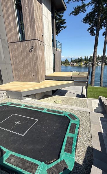 Deck warping around the house built by general contractor builder