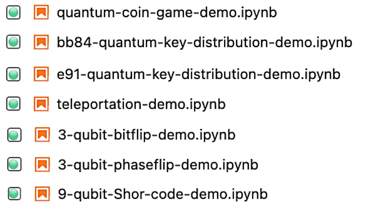Qiskit Examples for the QCI Book by Lee et al