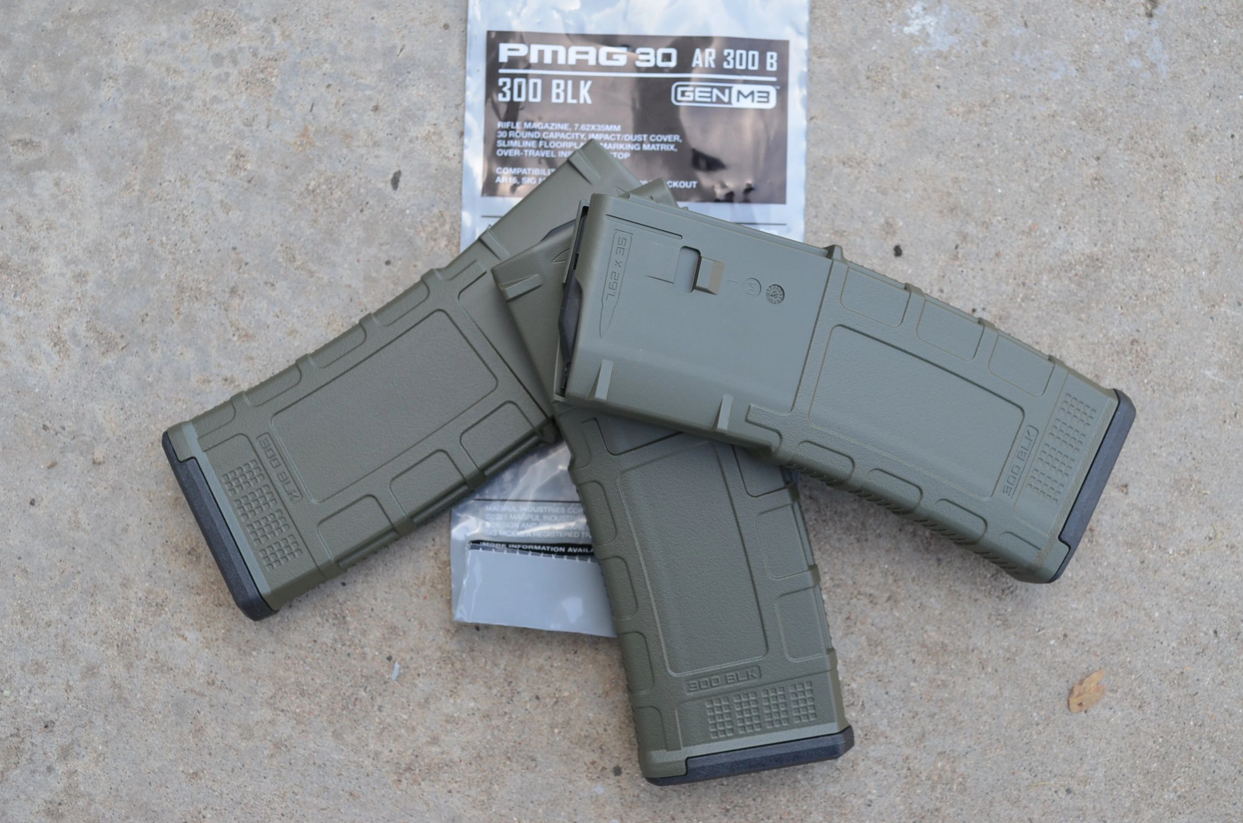 Magpul Pmag 30 300 BO X-Werks Magpul OD Green MAG800 M3 3 pack blackout