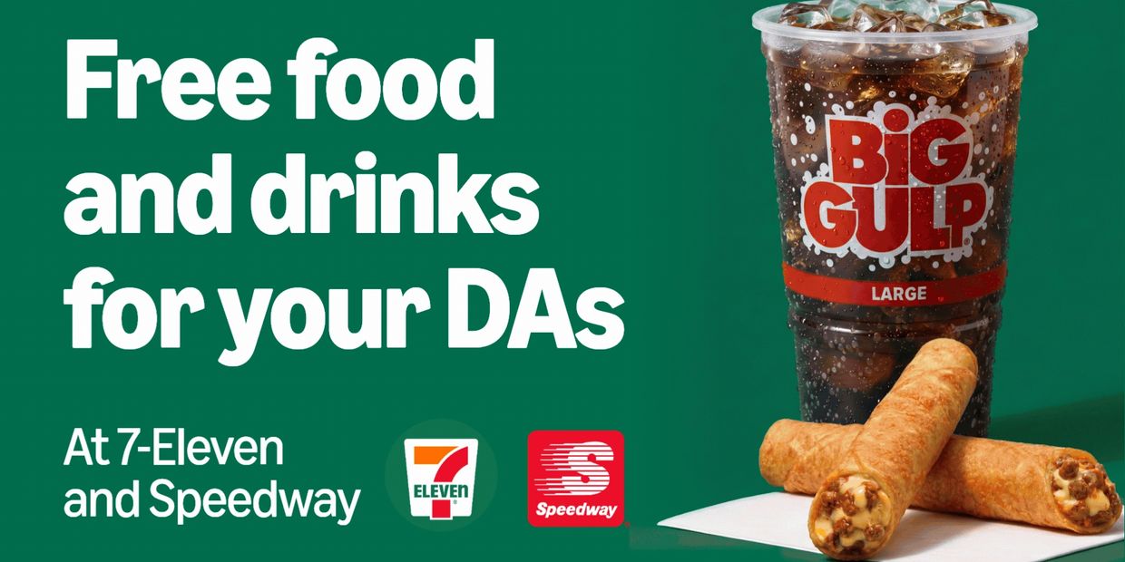 7-Eleven & Speedway offe DAs 3 free drinks, 1 free roller grill item and one free protein bar a week